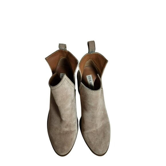Steve Madden Sharini Taupe Suede‎ Cutout Booties 9M 3” Block Heel Ankle Boots - Picture 11 of 11